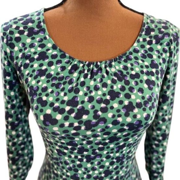Boden Long Sleeve Poppies T-Shirt in Green – Size 4 - Picture 2 of 8